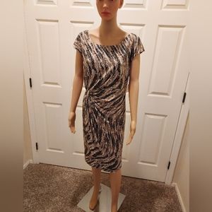 Dress Barn  animal print dress, sz 14w NWT